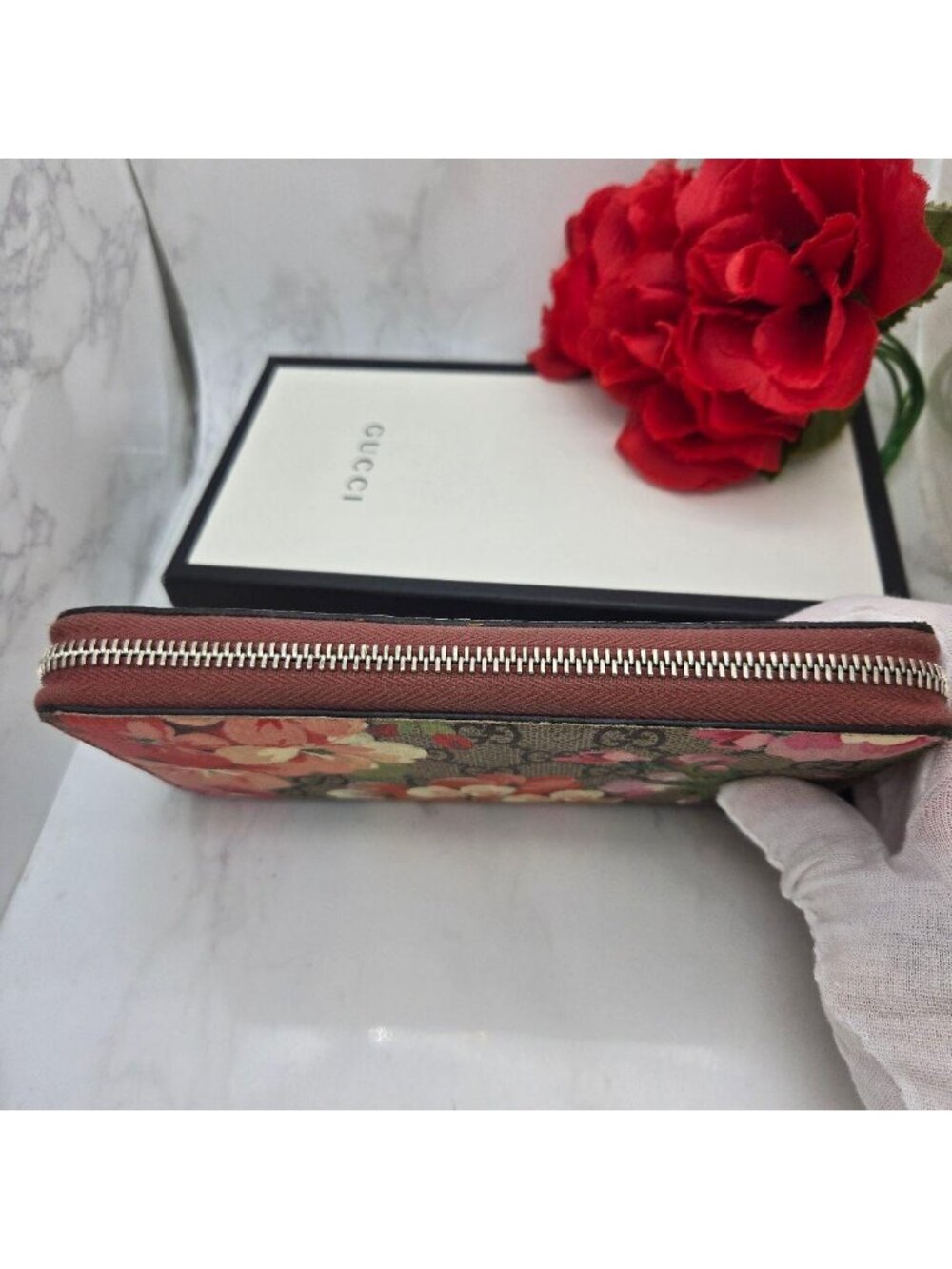 Gucci Wallet Blooms Flower Pink - Picture 9 of 14